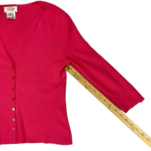 Talbots Cardigan Womens S Dark Pink Classic Academia Smart Casual Preppy Sweater - Picture 14 of 16